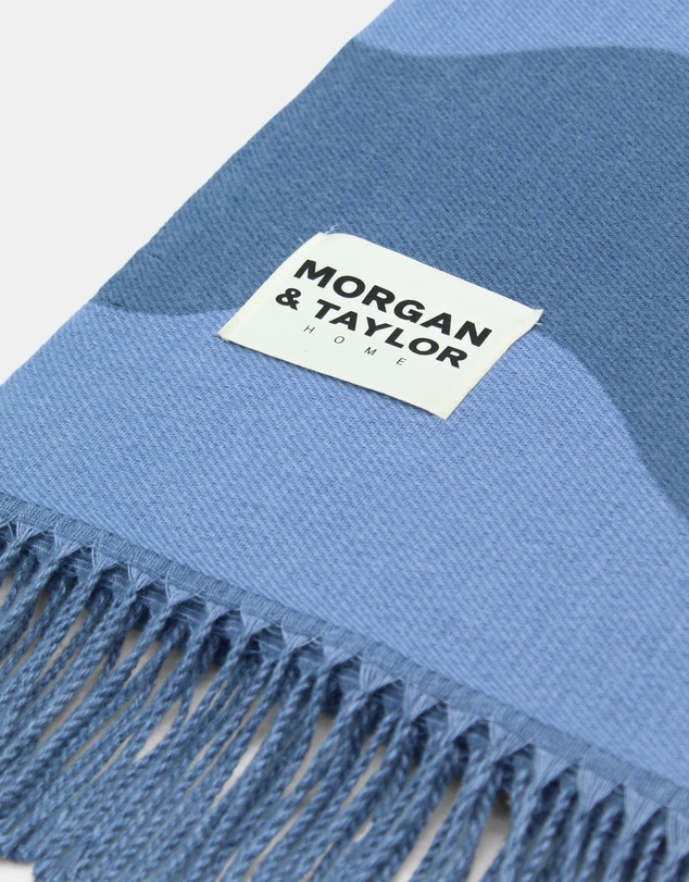 Morgan & Taylor - Making Waves Throw Blanket in Navy Blue