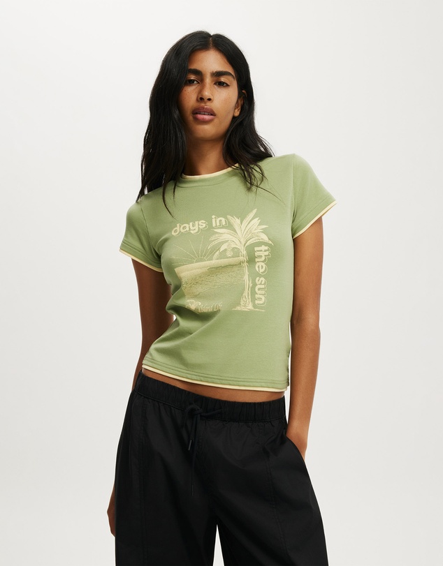 Cotton On - The Double Layer Tiny Graphic Tee