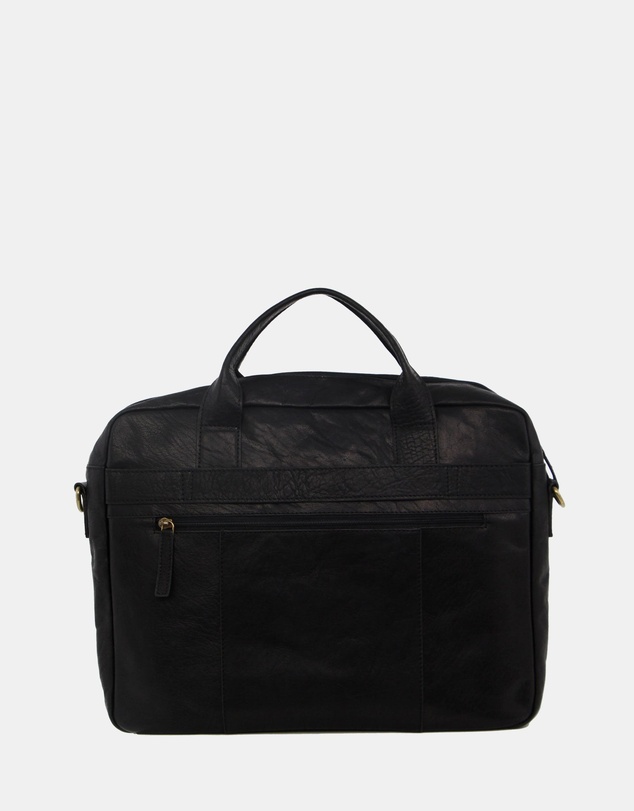 Pierre Cardin - Pierre Cardin Rustic Leather Computer Bag