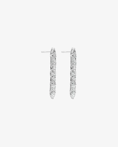 Michael Hill - Multi-Stone Cubic Zirconia Drop Earrings in Sterling Silver
