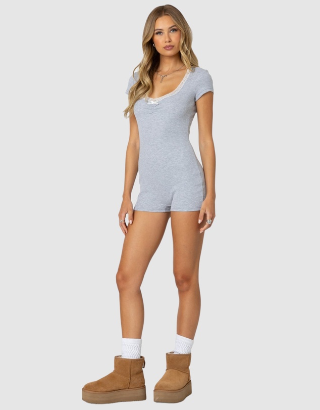 EDIKTED - Lincoln Ribbed Romper