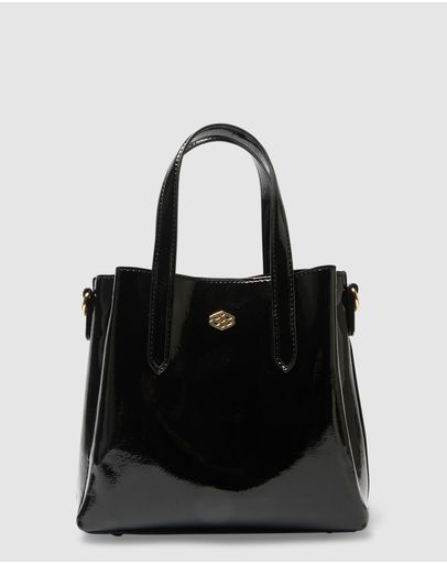 BLACK CRINKLE PATENT