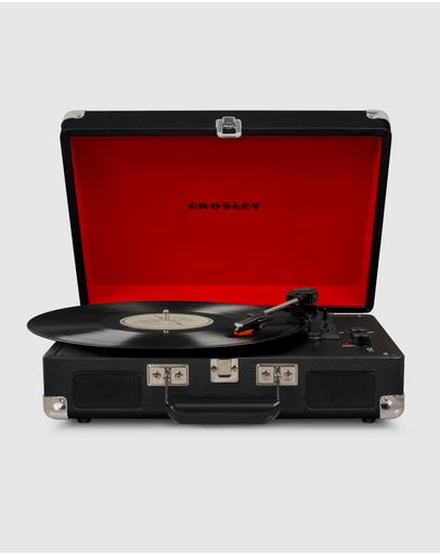 Crosley - Crosley Cruiser Bluetooth Portable Turntable - Black