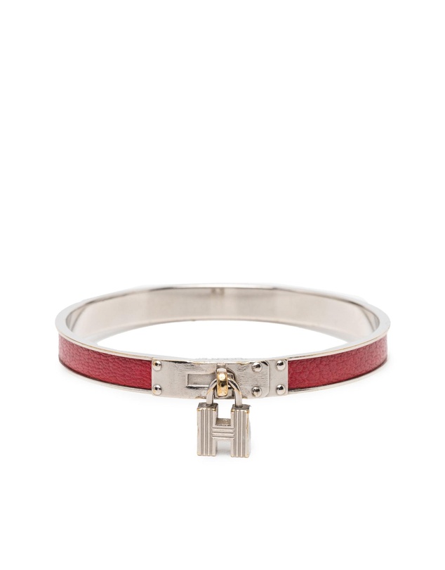 Pre-Loved by Azura Reborn - Pre-Loved Leather Kelly H Cadena Lock Bangle Bracelet