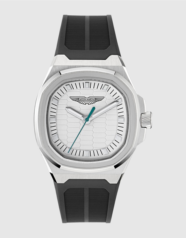 Aston Martin - GPQ Stainless Steel Black Silicone Watch