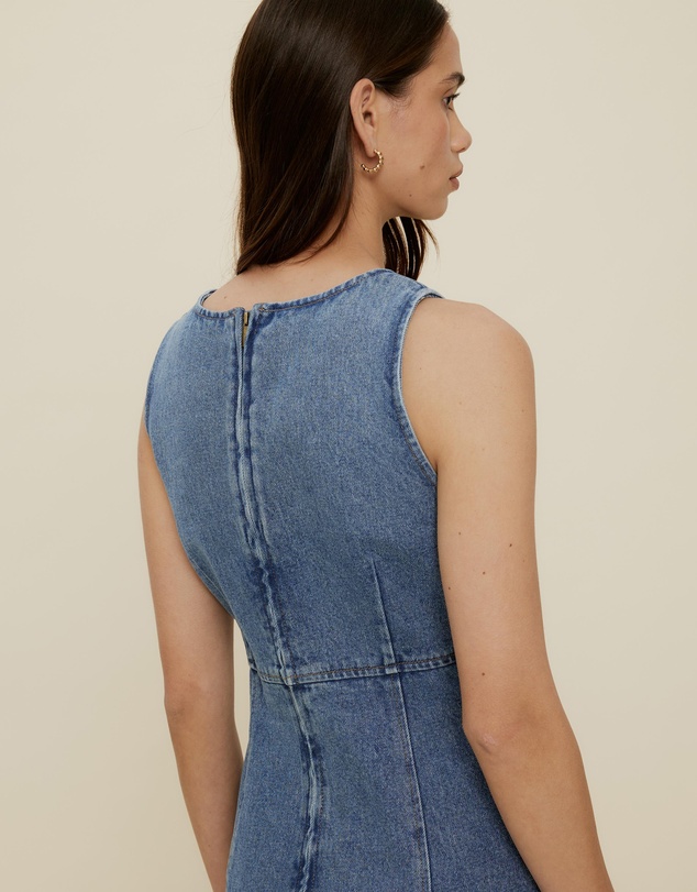 The Fated - Gracie Denim Midi Dress