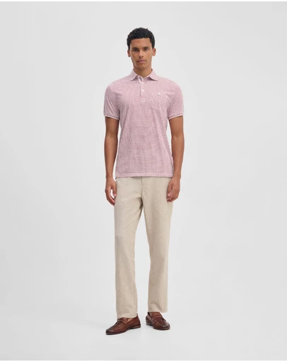 Oxford - Milo Print Jersey Polo With Pocket