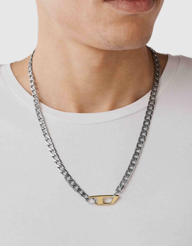 Diesel - Steel Silver-Tone Necklace