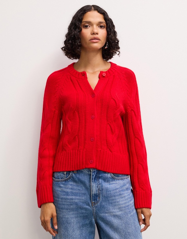 The Fated - Ezra Cable Knit Cardigan