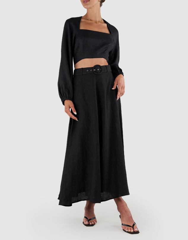 Amelius - Bridgette Linen Crop Top