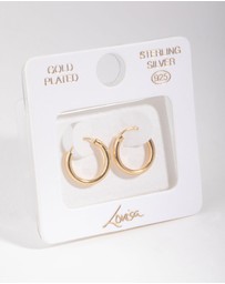 Lovisa - Gold Plated Sterling Silver 15x2MM Hoop Earrings