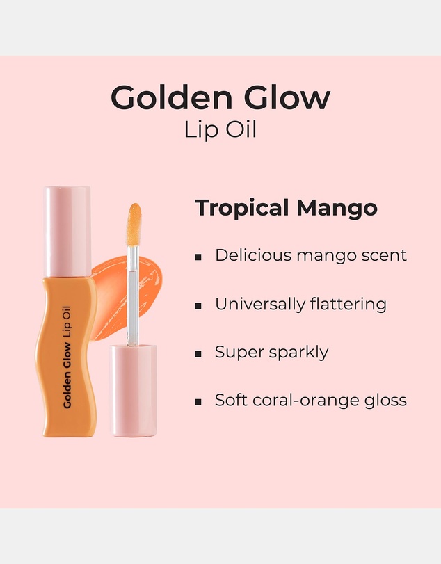 MCoBeauty - Golden Glow Lip Oil - Tropical Mango