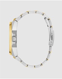 GUESS - Two-Tone Silver and Gold-Tone 46mm Green Dial Men's Watch