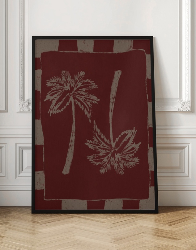 Olive et Oriel - Palm Paradise by Shatha Al Dafai Art Print