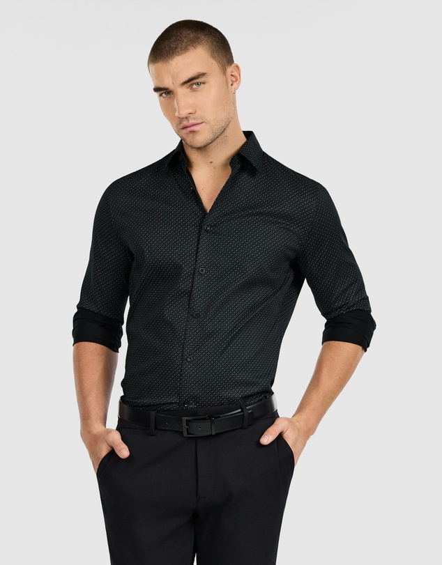 Tarocash - Nixos Slim Stretch Geo Shirt