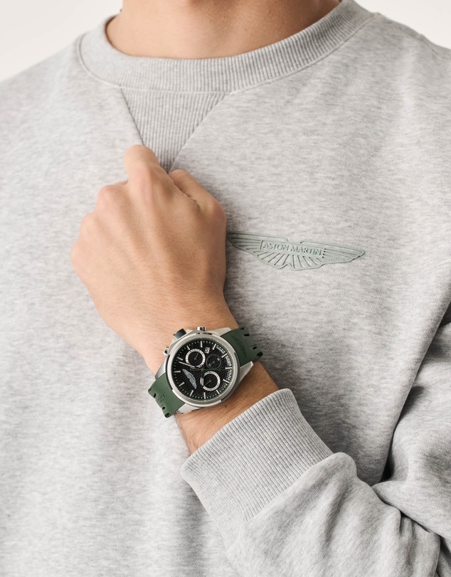 Aston Martin - HLC Chronograph Solar Bertelli Green Silicone Strap Watch