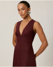 Tussah - Saphira V Neck Midi Dress