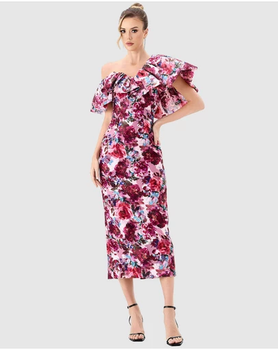 Bariano - Gilea Ruffle Column Midi