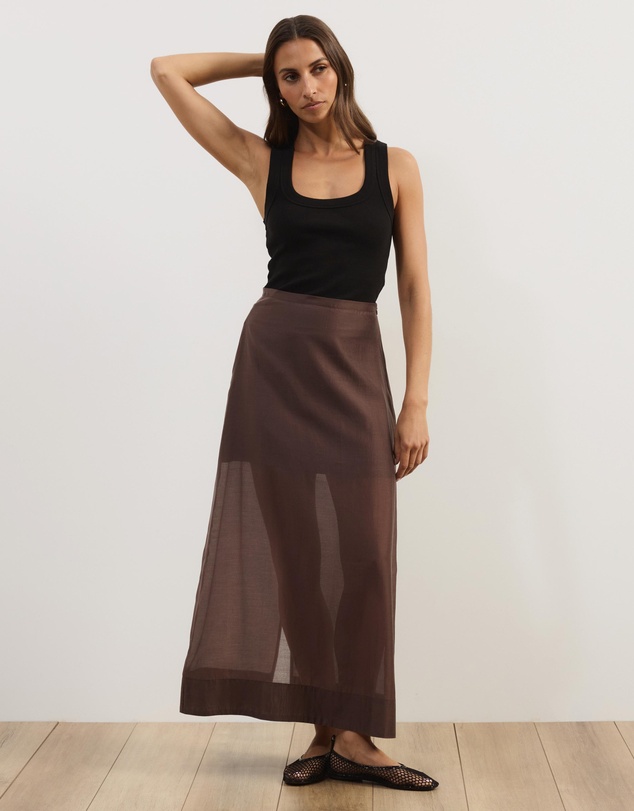 Atmos&Here - Lola Organza Sheer Maxi Skirt