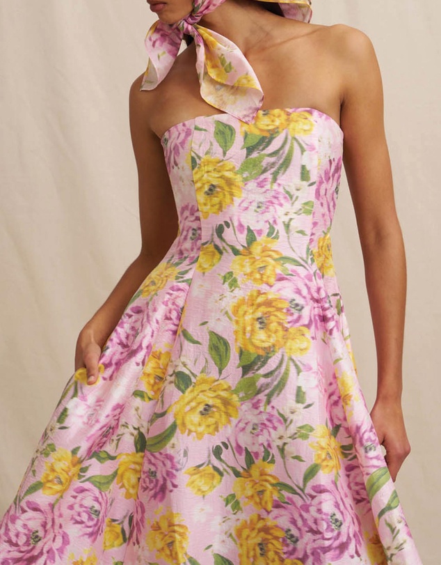 BY JOHNNY. - Christina Panel Strapless Dress