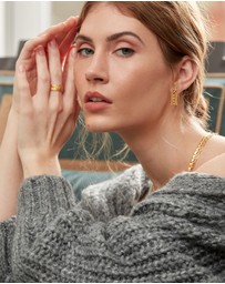 Ottoman Hands - Vida Gold Granulation Stud Earrings