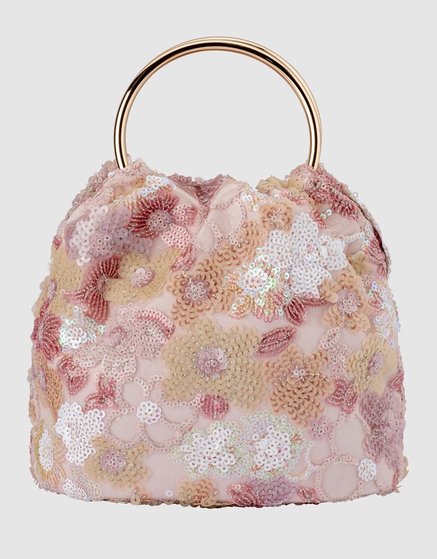 Olga Berg - Alfie Floral Sequin Bag