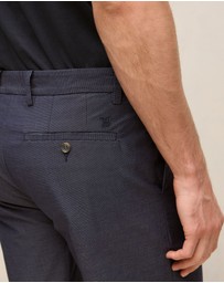 Trenery - Yarn Dyed Cotton Stripe Short in Navy