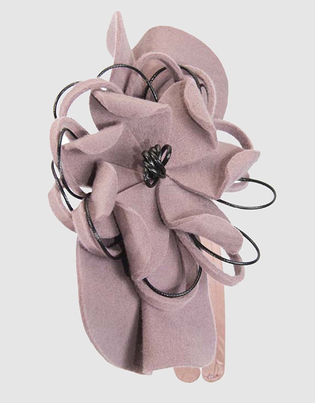 Max Alexander - Felt Dusty Pink Flower Winter Racing Fascinator