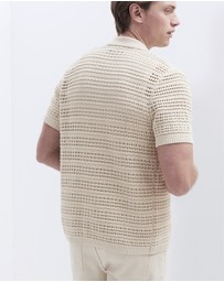 UNISON - Ladder Stitch Knit Button Thru
