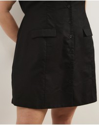Atmos&Here Curvy - Juno Tailored Linen Blend Mini Dress