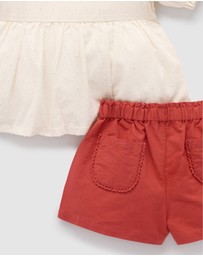 Purebaby - Embroidered Set -Kids-Babies