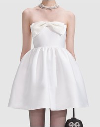 Self Portrait - Taffeta Bandeau Mini Dress