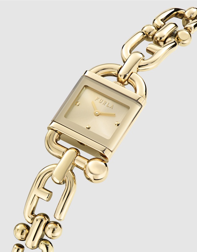 Furla - Mianuvola Square Gold-Tone Bracelet Watch