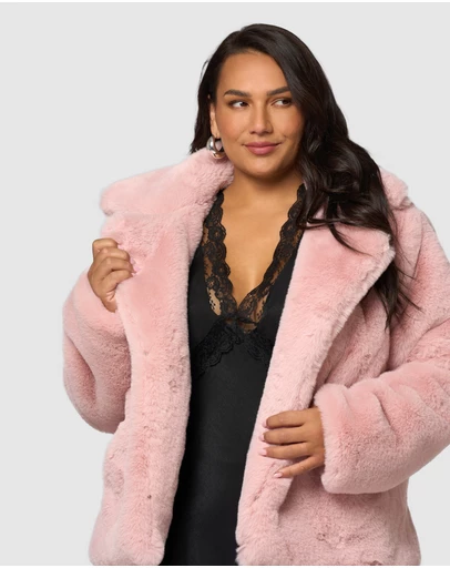 Sunday In The City - Midnight Aura Fur Jacket