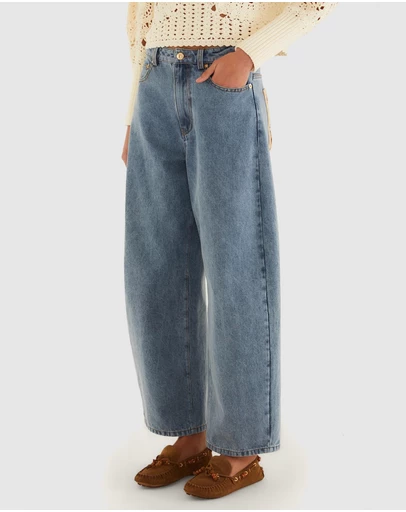 Farm Rio - Blue Richelieu Denim Pants