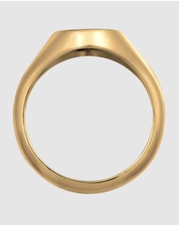 Kuzzoi - ICONIC EXCLUSIVE - Ring Men Compass in 925 Sterling Silver Gold Plated