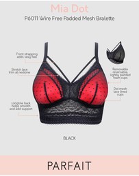 Parfait - Mia Dot Longline Padded Lace Bralette