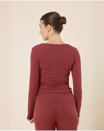 Gingerlilly - Lille Ribbed Long Sleeve Henley Top