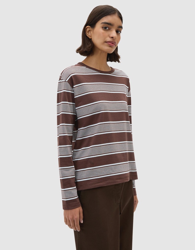 Oroton - Long Sleeve Stripe Tee