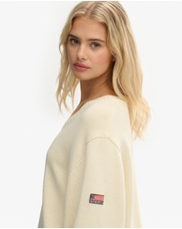 Superdry - Oversized V Neck Jumper