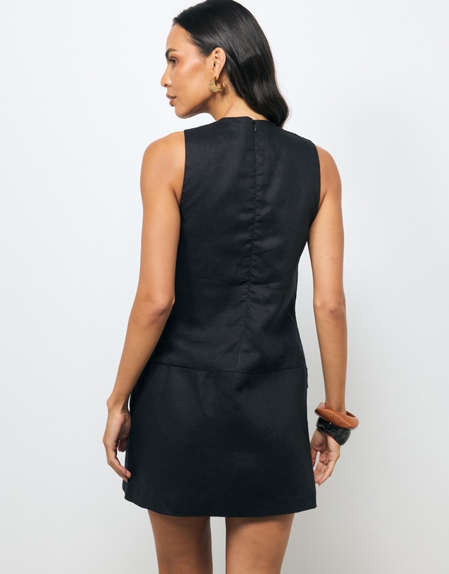 AERE - Nari Tailored Linen Mini Dress