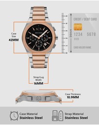 Armani Exchange - Two Tone Chronograph Watch