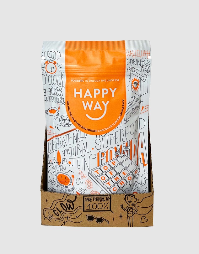 Happy Way - Top Of The Choc Whey Protein Powder 6 Sample Packs