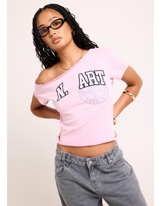 Neon Hart - College One Shoulder Top