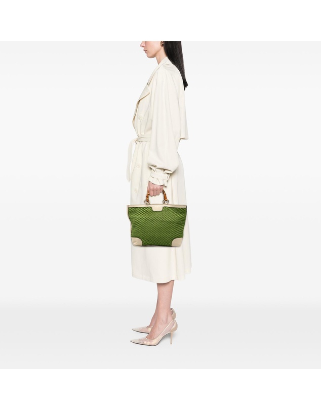 Pre-Loved by Azura Reborn - Pre-Loved Large Raffia Bamboo Shopper Tote