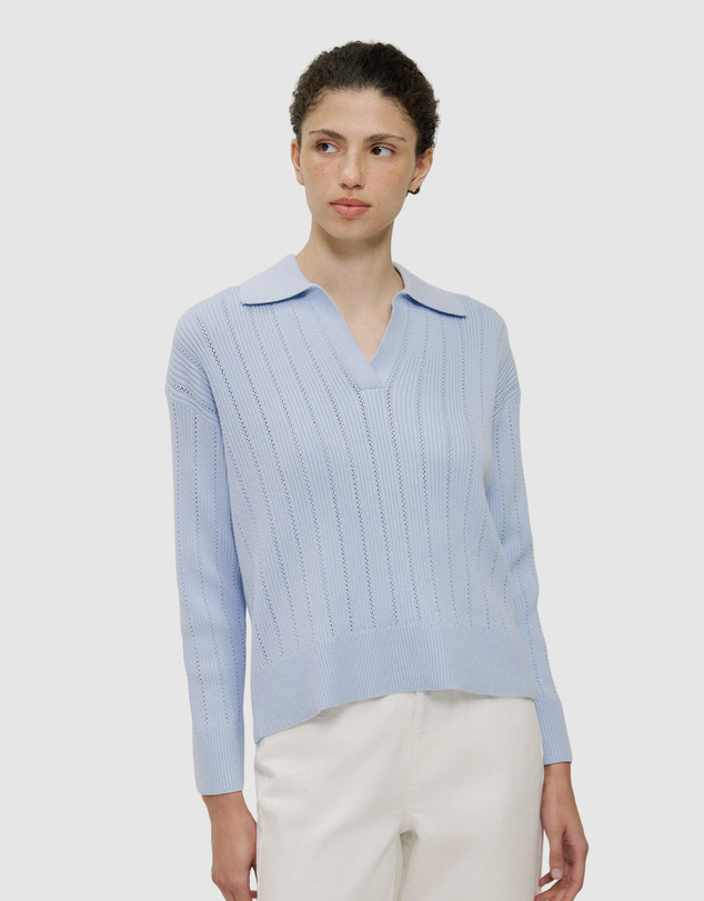 Trenery - Cotton Cashmere Fine Cable Polo