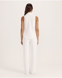 SABA - Tina Cowl Neck Fringe Top