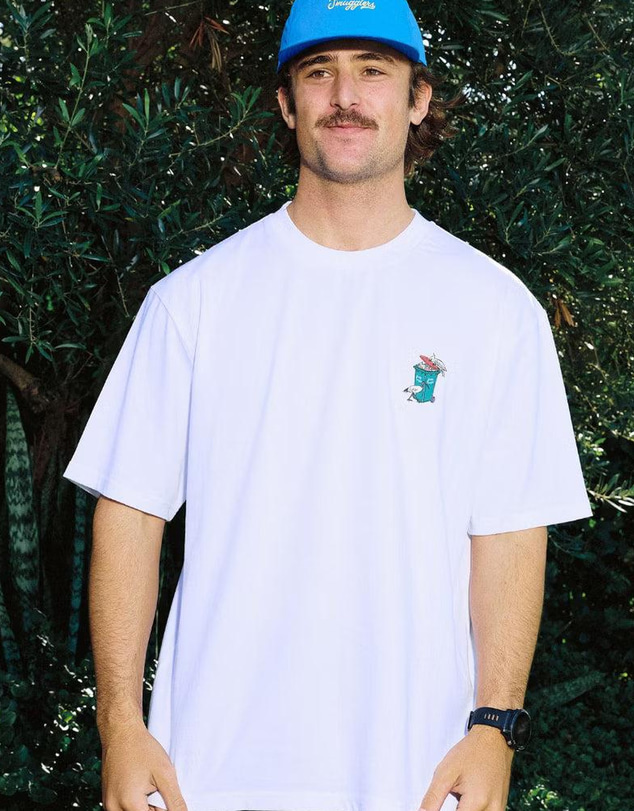Budgy Smuggler - Heavyweight White Tee in Bin Day
