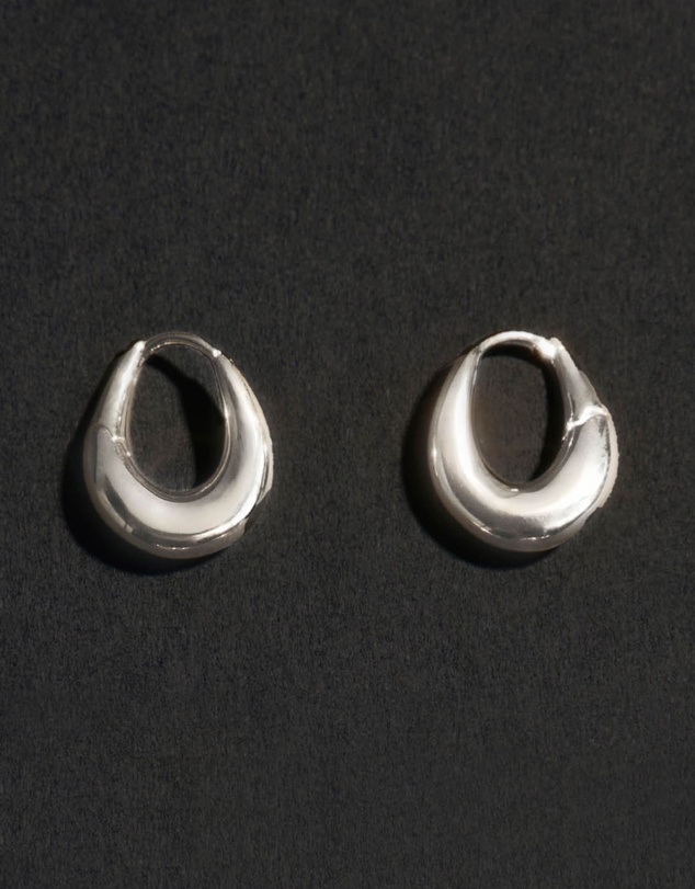 SAINT VALENTINE - Verso Mini Hoops - Silver