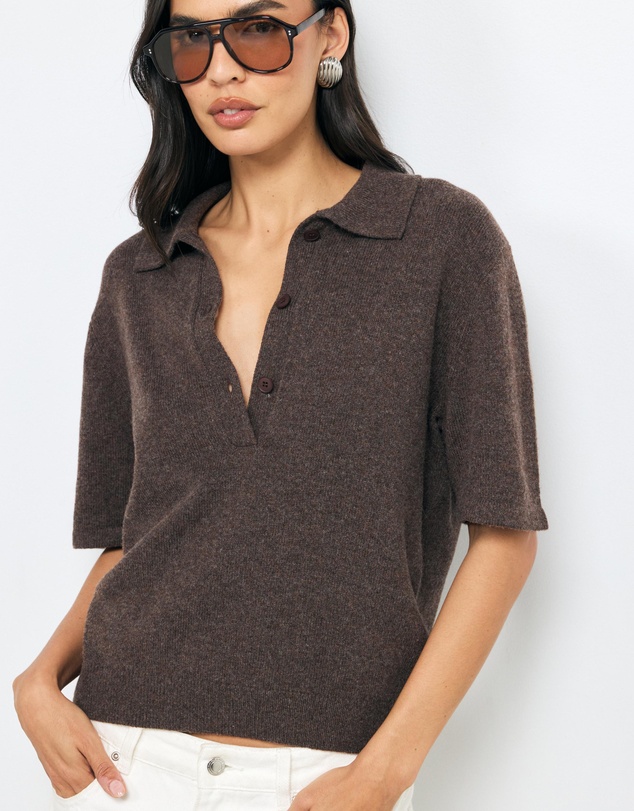 AERE - Aimee Relaxed Fit Knit Polo